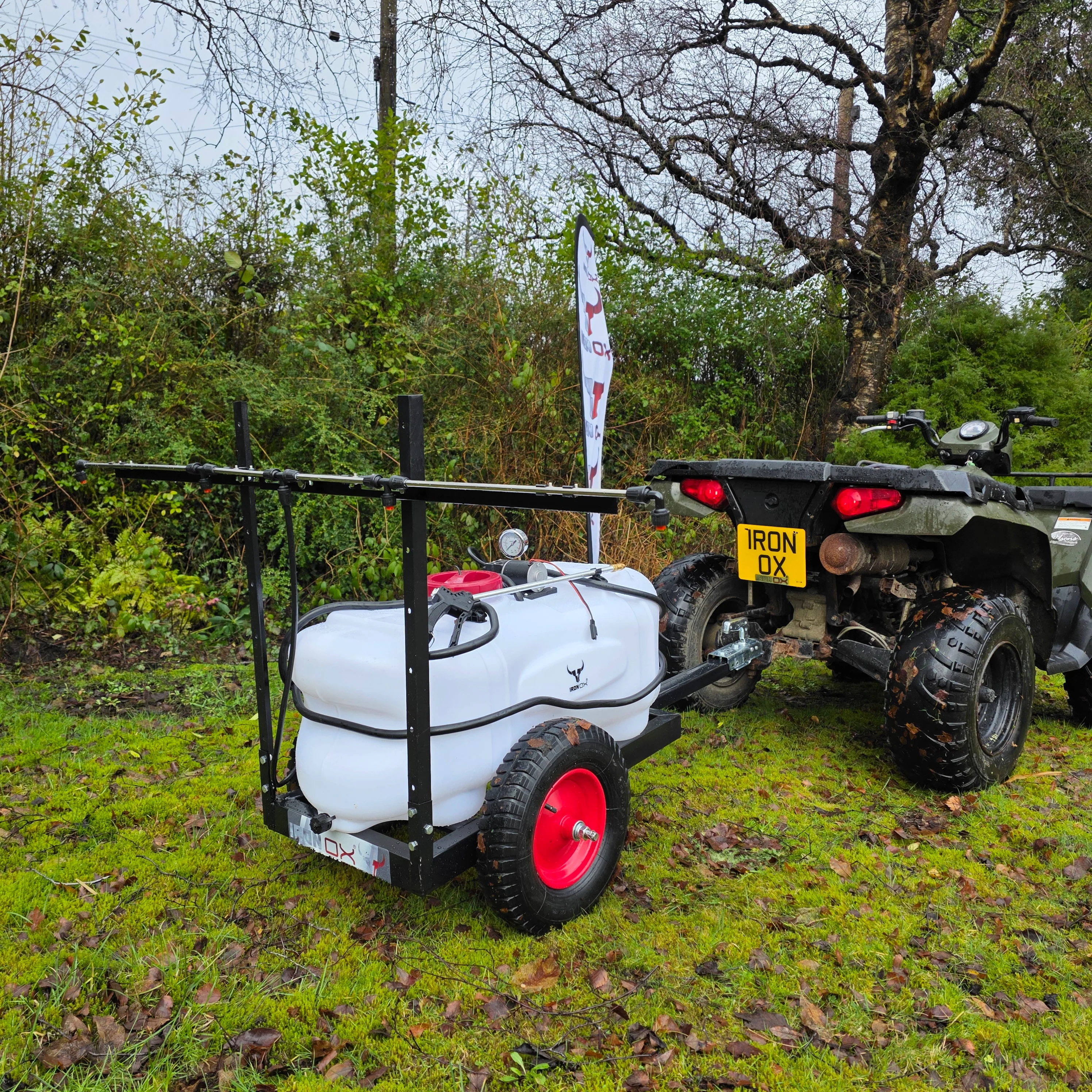 Tow Behind ATV Sprayer 100L – Lance + 1.6m Boom Quad Bike Trailer Sprayer for Fields, Paddocks & Estate Use - Image 3