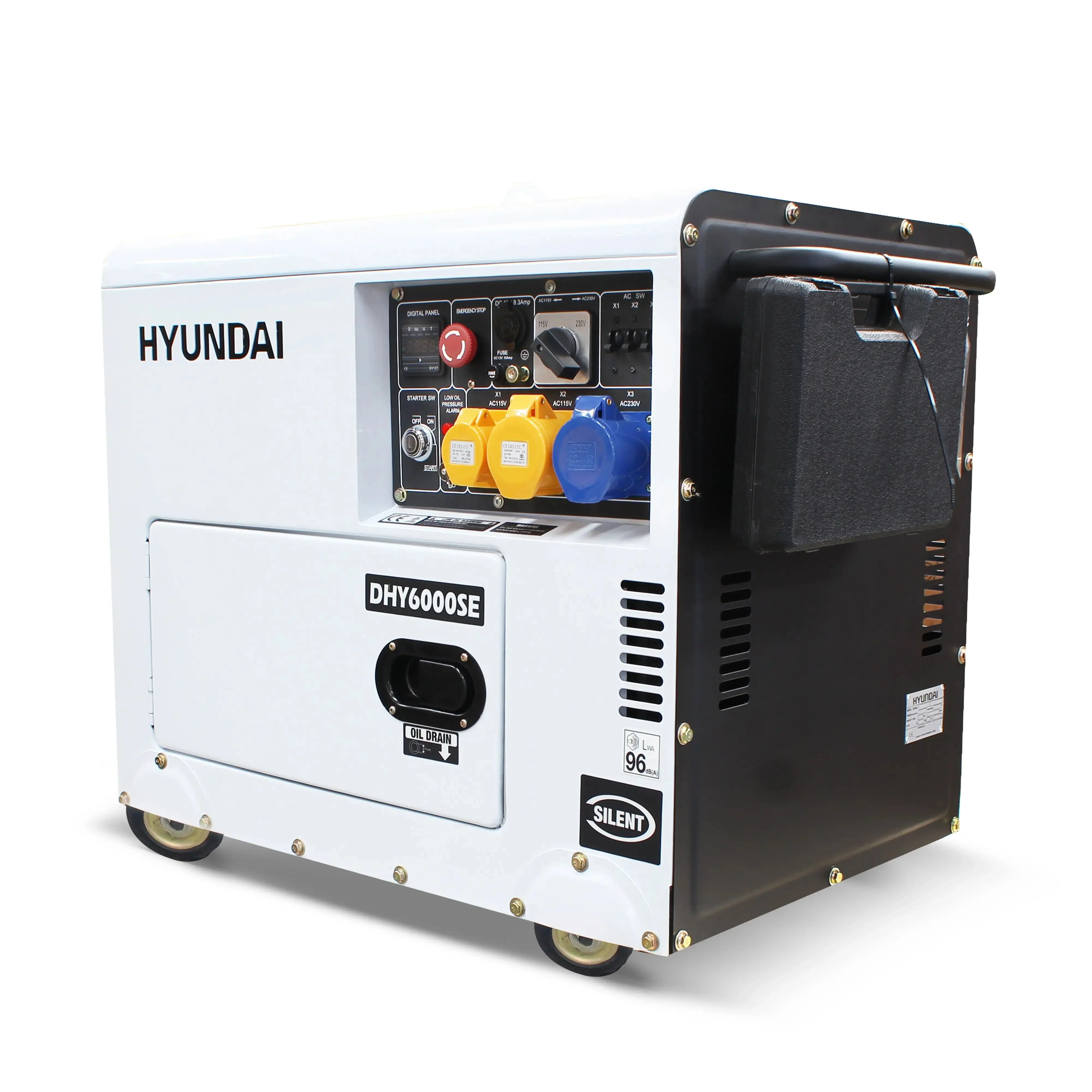 Hyundai 5.2kW/6.5kVA Silenced Standby Single Phase Diesel Generator | DHY6000SE - Image 4