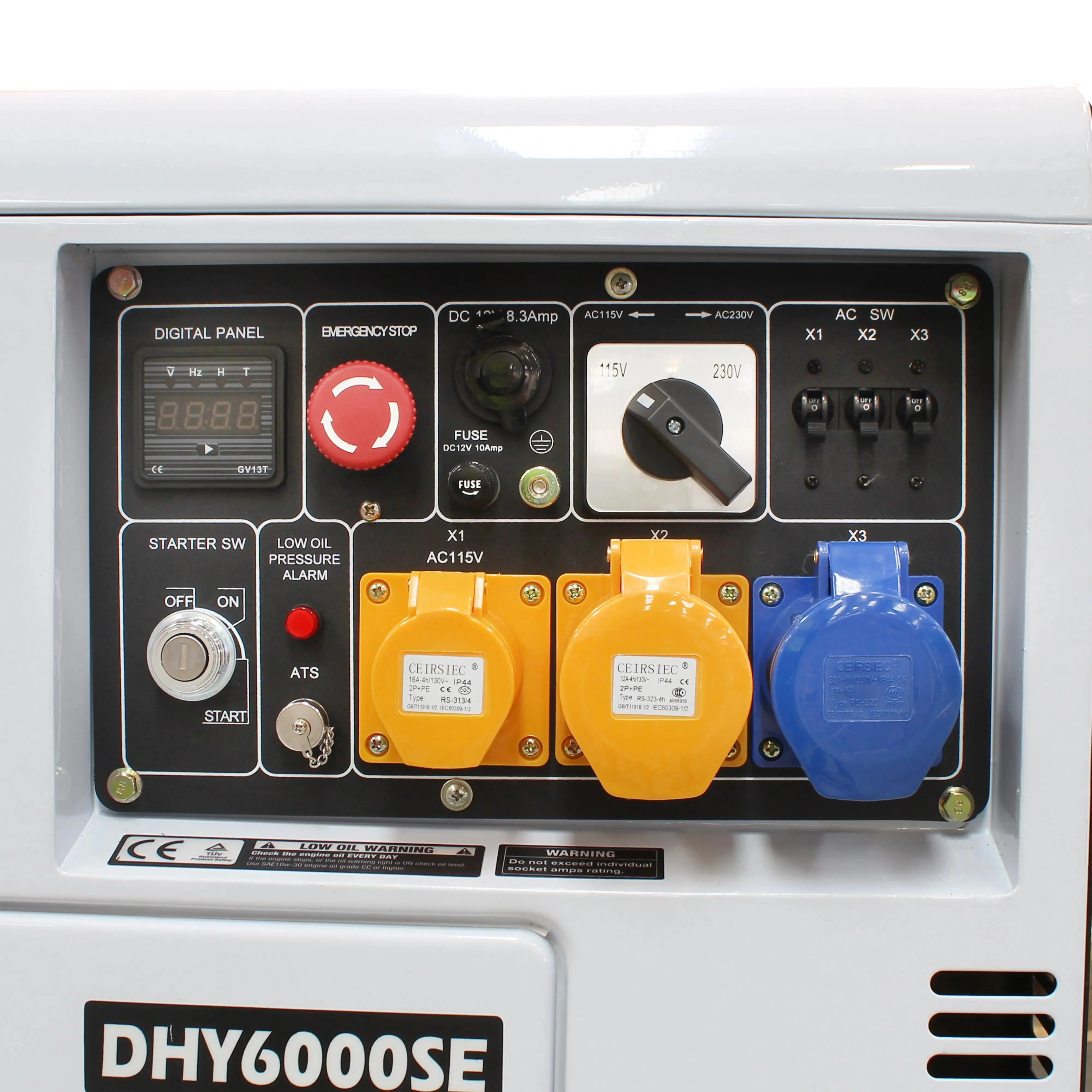 Hyundai 5.2kW/6.5kVA Silenced Standby Single Phase Diesel Generator | DHY6000SE - Image 7