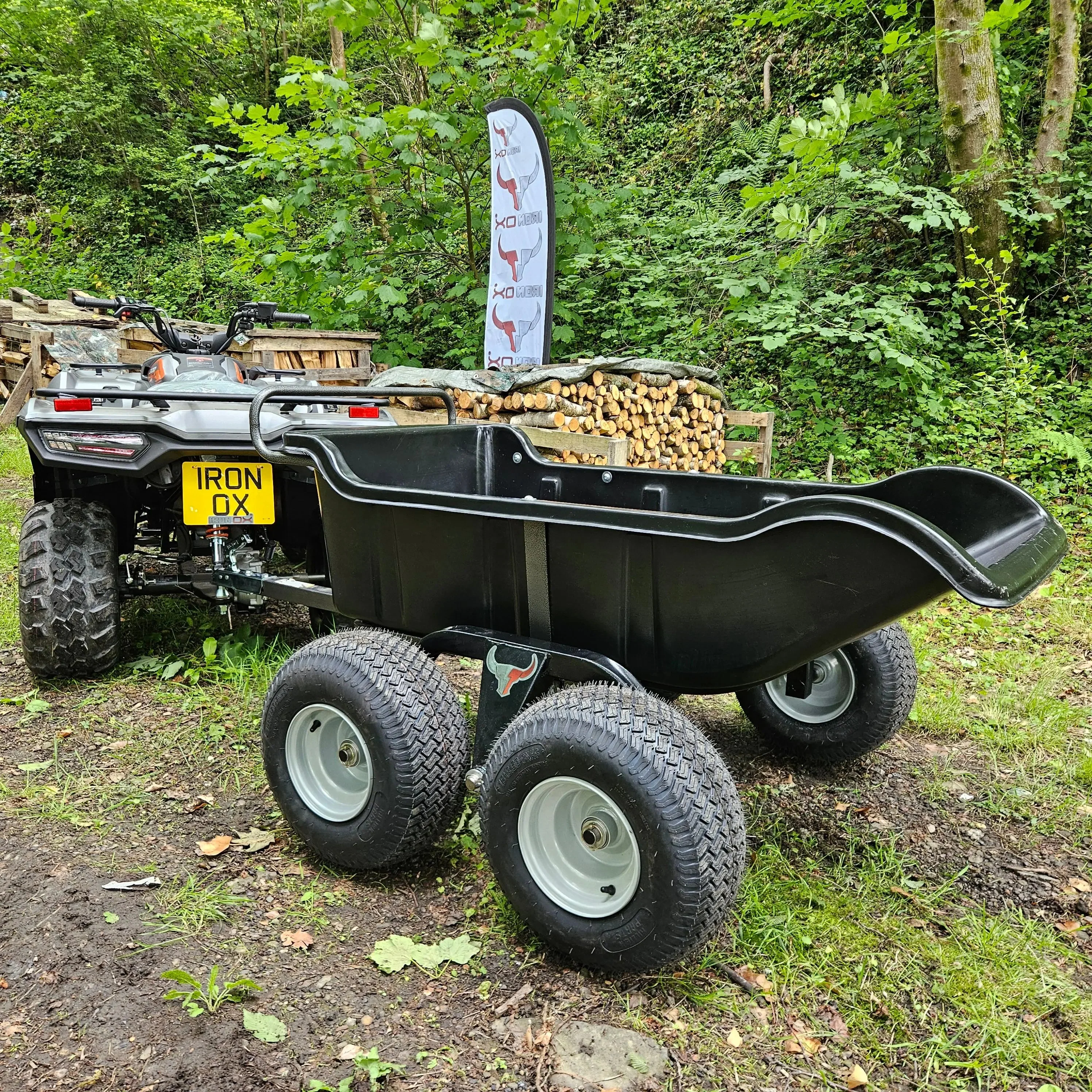 ATV Tipping Trailer 544kg Capacity 4-Wheel Iron Ox Haul 12 - Image 5