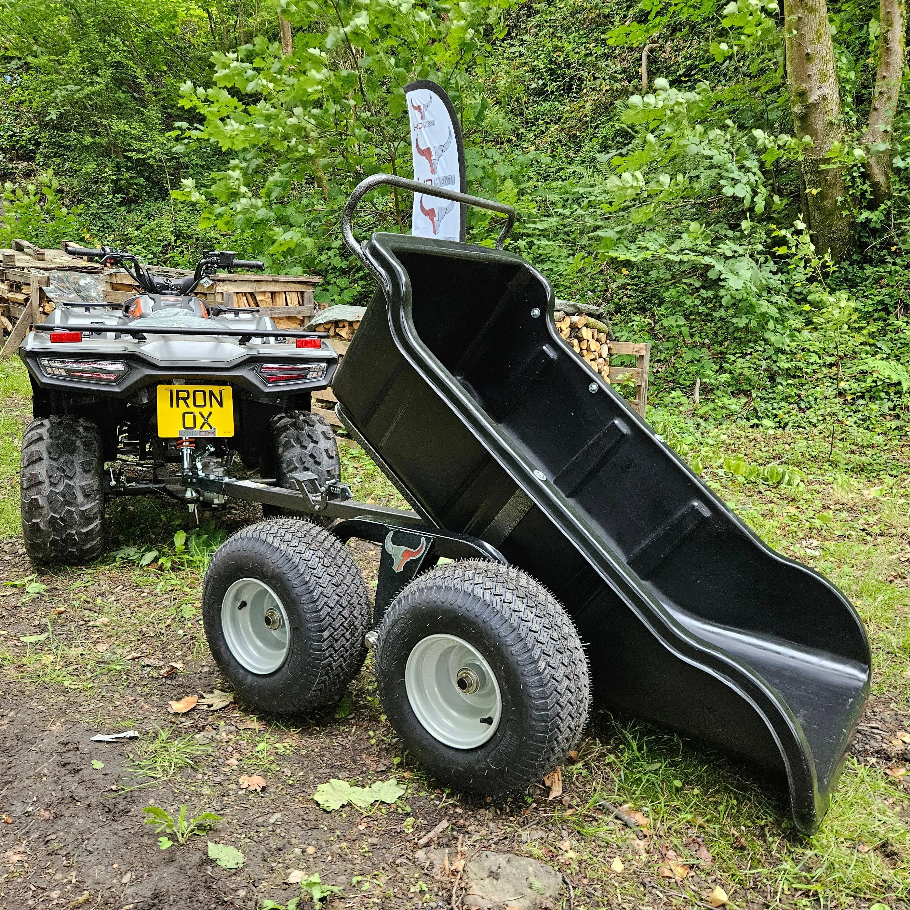 ATV Tipping Trailer 544kg Capacity 4-Wheel Iron Ox Haul 12 - Image 7