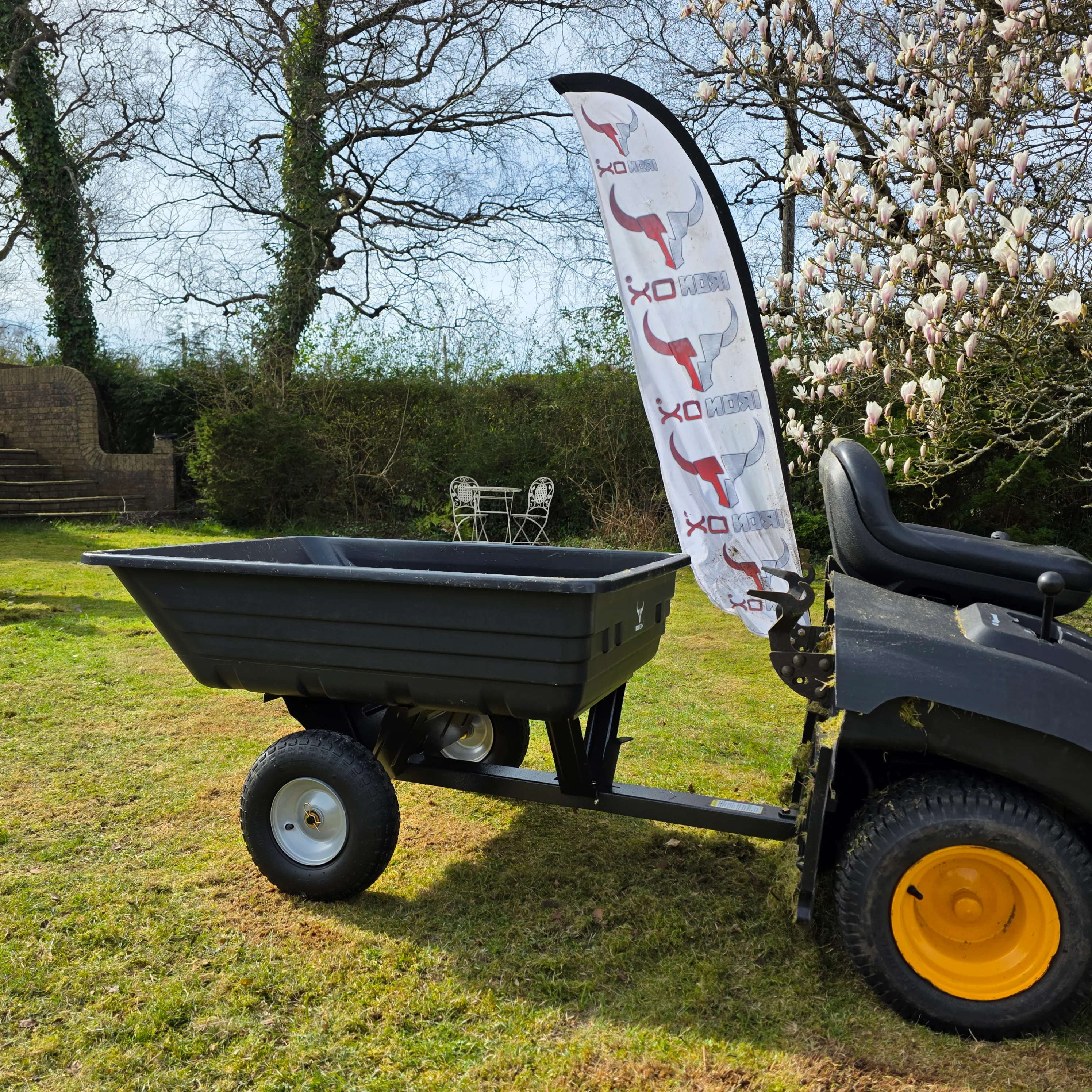 Haul 4 Mower Trailer - Tipping Trailer 400lb Iron Ox - Image 3