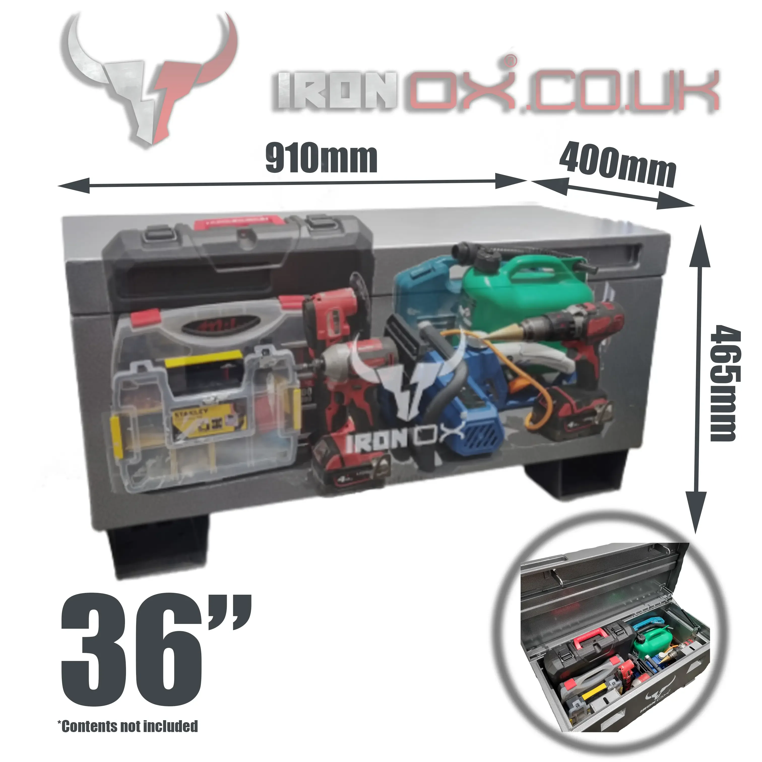 Steel Site Tool vault box Bundle 45" & 36" - Image 3