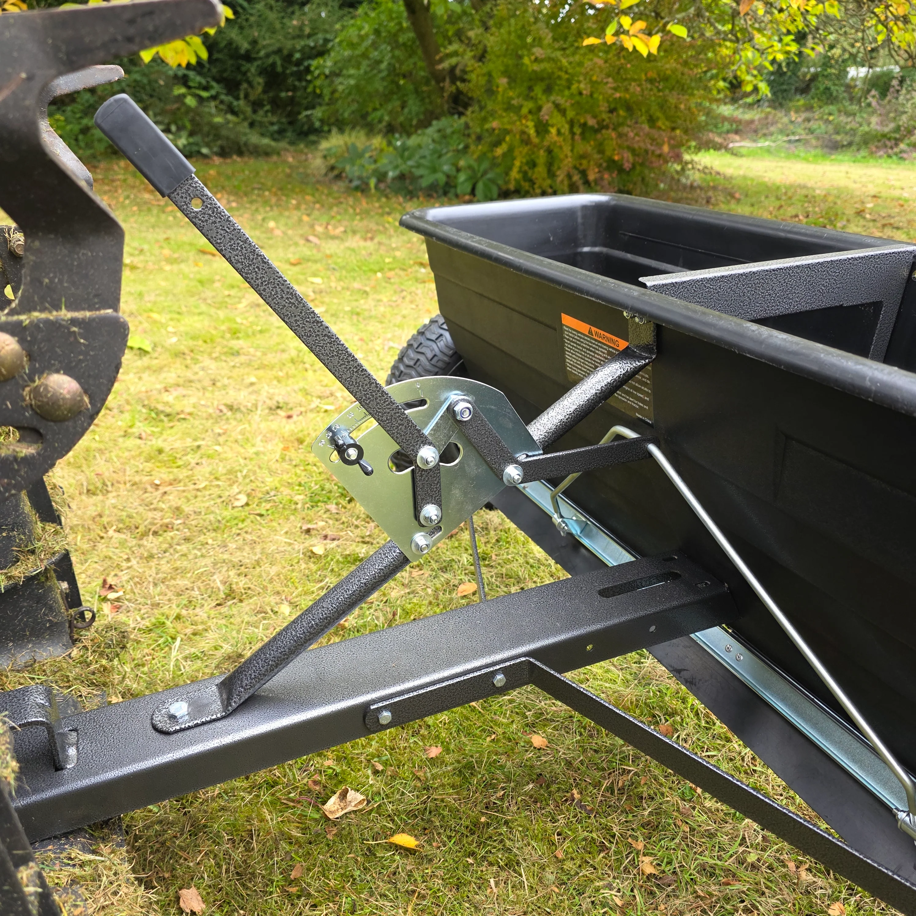 Tow Behind Drop Spreader for Grass Seed, Fertilizer & Ice Melt | Durable, High-Capacity Lawn Spreader 80 Litre, 175LB - Image 4