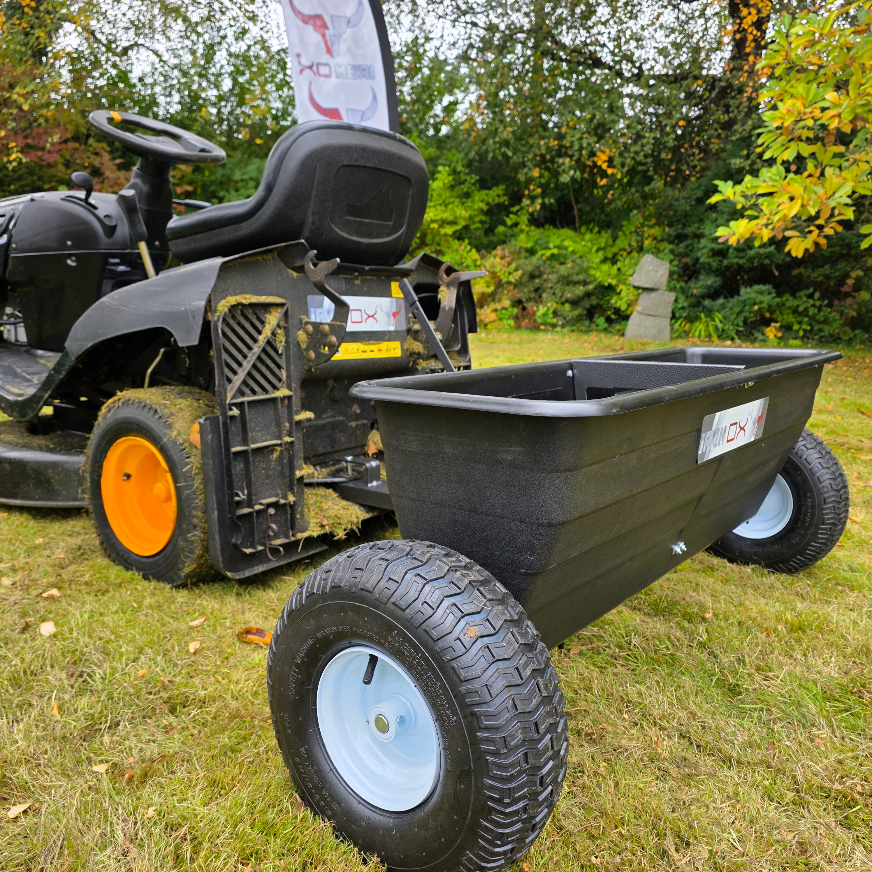 Tow Behind Drop Spreader for Grass Seed, Fertilizer & Ice Melt | Durable, High-Capacity Lawn Spreader 80 Litre, 175LB - Image 5