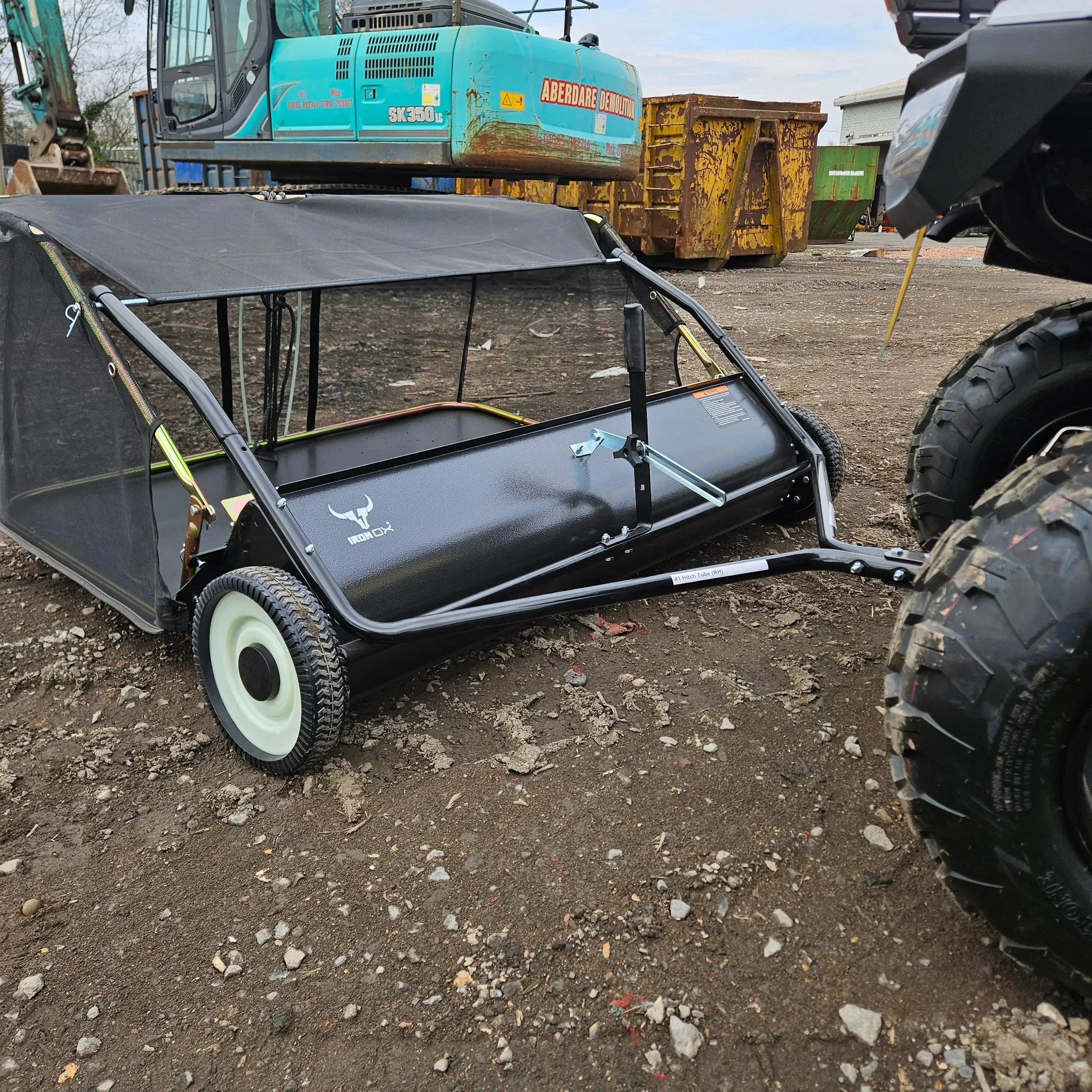 Tow-Behind Lawn Sweeper 48" – Heavy-Duty Leaf, Grass & Debris Collector for Riding Mowers, Tractors & ATV's - Image 3
