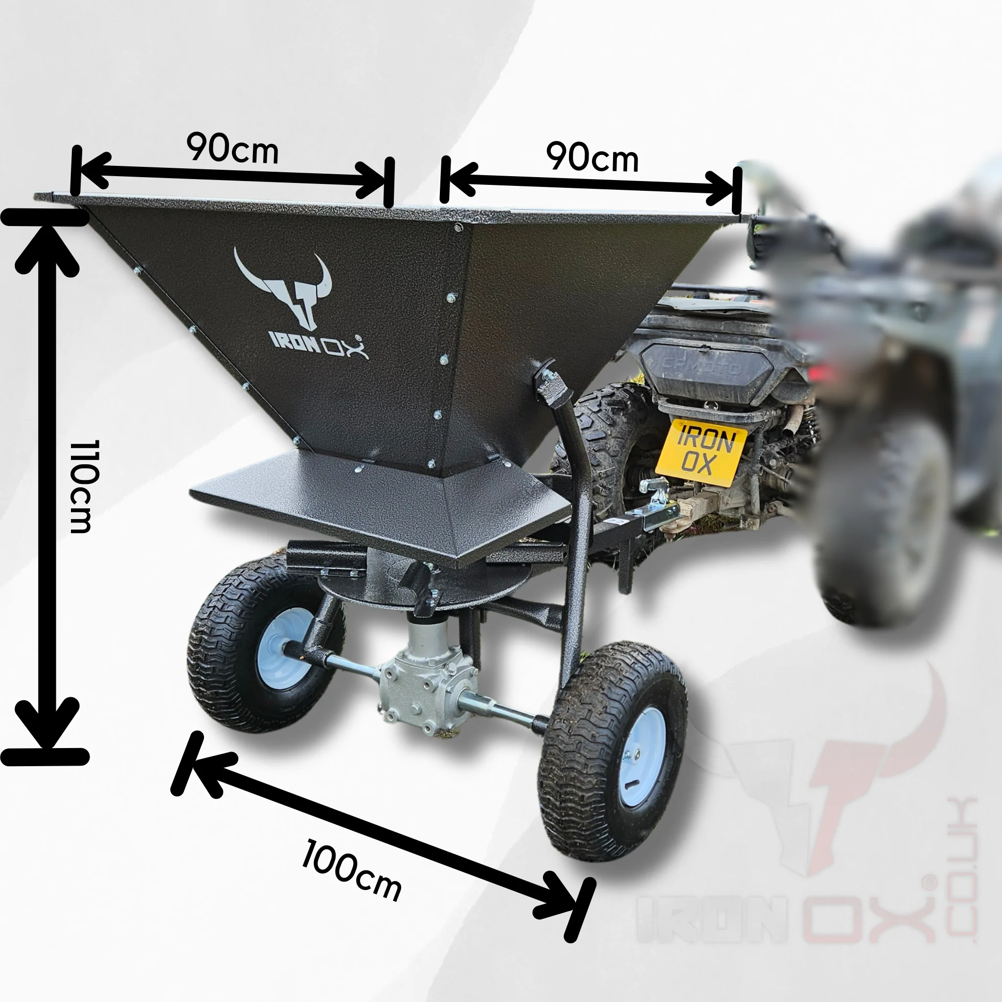 Heavy-Duty Tow-Behind Spreader for ATVs – 350lb Hopper, Wide Coverage - Image 2